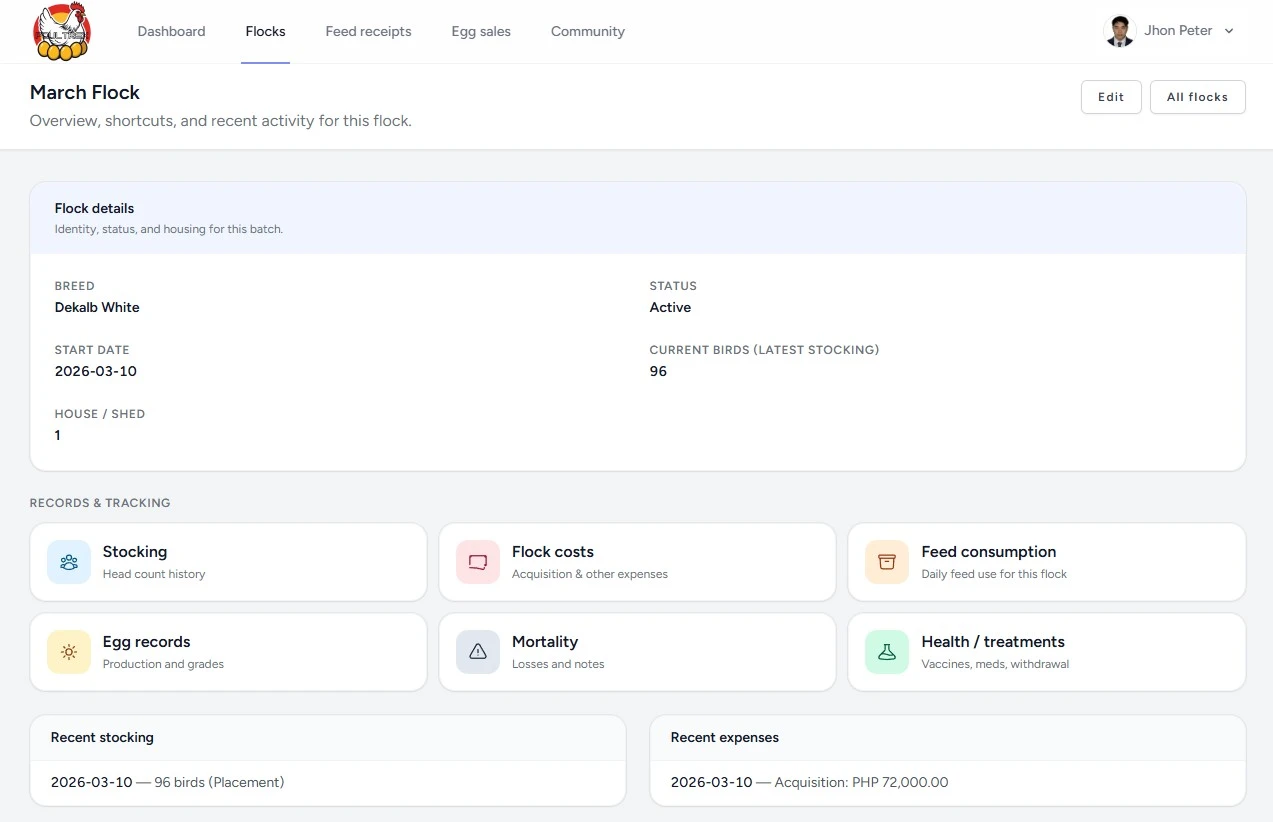 Flock management preview (desktop)